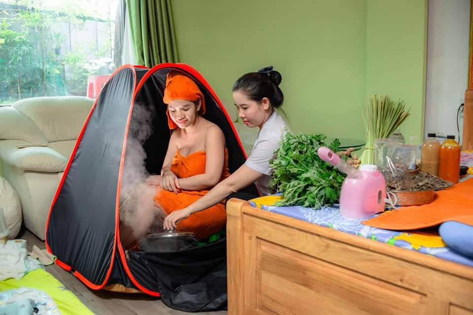 Xông hơi sau sinh tại nhà đơn giản hiệu quả